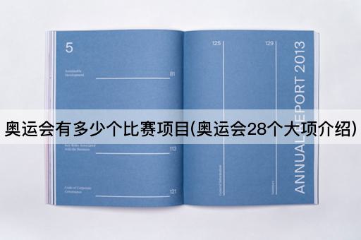 奥运会有多少个比赛项目(奥运会28个大项介绍)