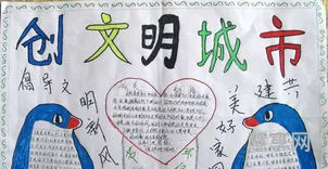 创建文明城市手抄报(一二三年级文明手抄报)
