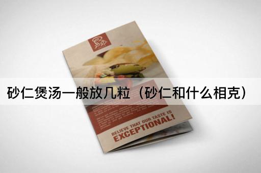 砂仁煲汤一般放几粒（砂仁和什么相克）