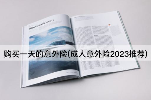 购买一天的意外险(成人意外险2023推荐)