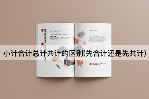 小计合计总计共计的区别(先合计还是先共计)