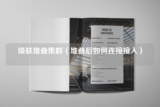 级联堆叠集群（堆叠后的网络接入方案）