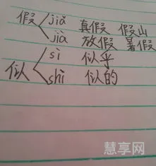 假的多音字组词(假的三个读音)