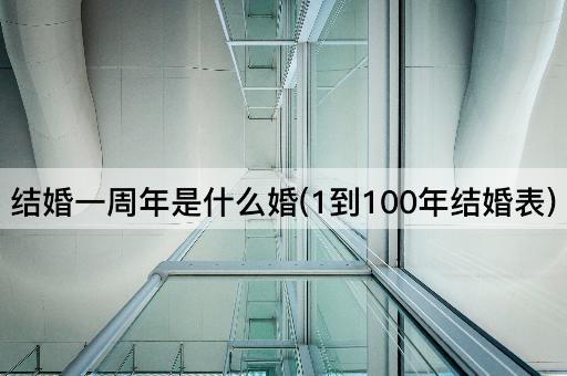 结婚一周年是什么婚(1到100年结婚表)