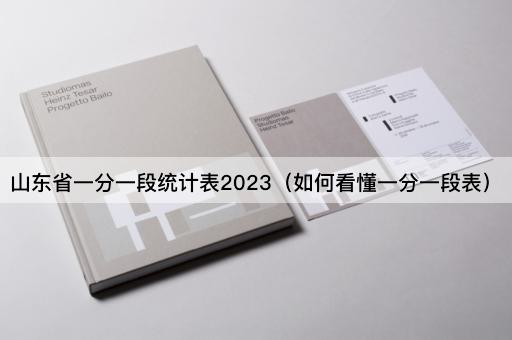 山东省2023年一分一段表解读指南