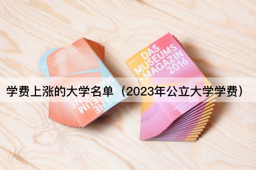 学费上涨的大学名单（2023年公立大学学费）