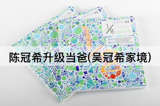 陈冠希升级当爸(吴冠希家境)