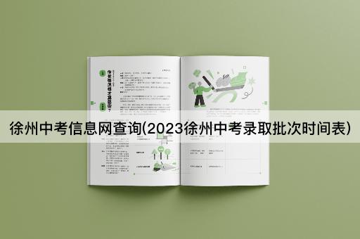 徐州中考信息网查询(2023徐州中考录取批次时间表)