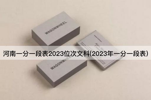 河南一分一段表2023位次文科(2023年一分一段表)