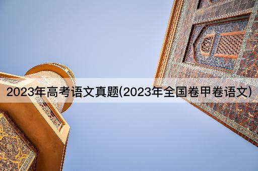 2023年*语文真题(2023年全国卷甲卷语文)