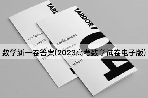 数学新一卷*(2023*数学试卷电子版)