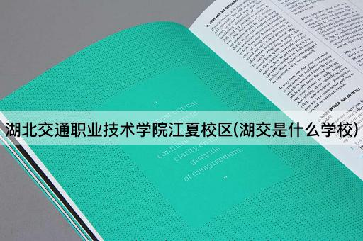 湖北交通职业技术学院江夏校区(湖交是什么学校)