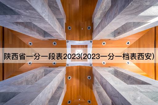 陕西省一分一段表2023(2023一分一档表西安)