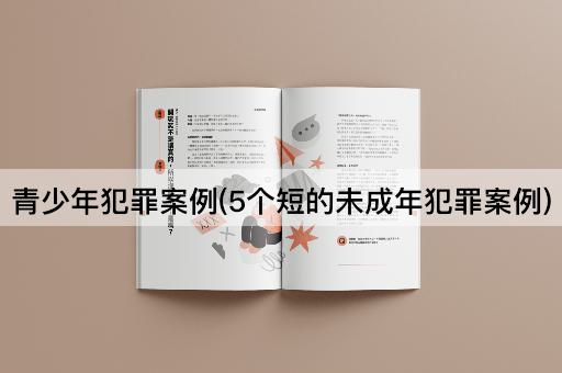 青少年犯罪案例(5个短的未成年犯罪案例)