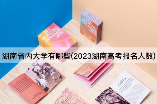 湖南省内大学有哪些(2023湖南高考报名人数)