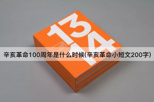 辛亥革命100周年是什么时候(辛亥革命小短文200字)