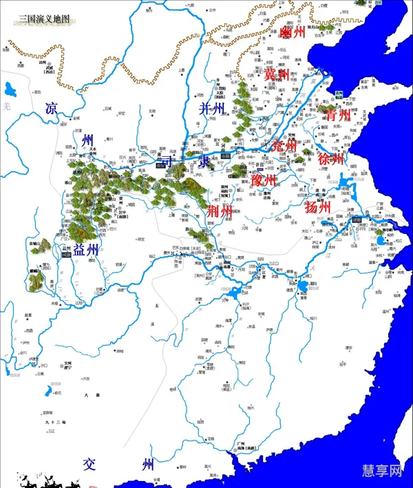 东汉末年地图精确到城池(一张图看懂三国地图)