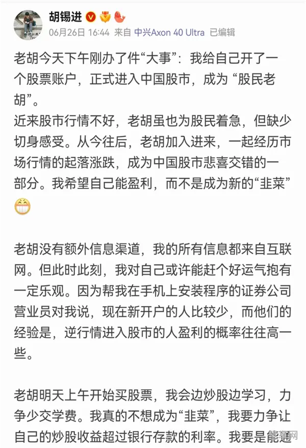 胡锡进到底代表个人还是官方(胡锡进卧底身份)